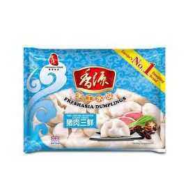 FRESHASIA DUMPLING - PORK MUSHROOM BLACK FUNGUS 400G - 香源猪肉三鲜水饺