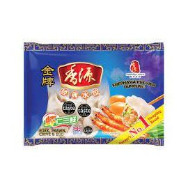 FRESHASIA PORK, PRAWN,  EGG & CHIVE DUMPLING 400G - 香源虾仁三鲜水饺
